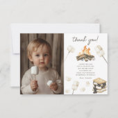 Carte De Remerciements Fête d'anniversaire amusante S'more aquarelle Merc (Devant)