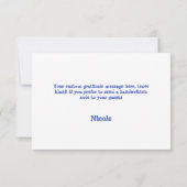 Carte De Remerciements Fête d'anniversaire aux pois bleus (Dos)