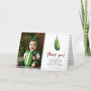 Carte De Remerciements Fête d'anniversaire Big Dill aquarelle pour un an