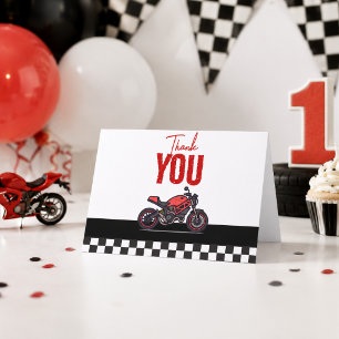 Carte De Remerciements Fête d'anniversaire de 1 an pour garçon - Fast One