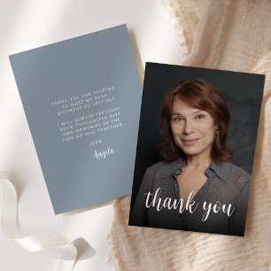 Carte De Remerciements Fête d'anniversaire de 50 ans avec photo personnal