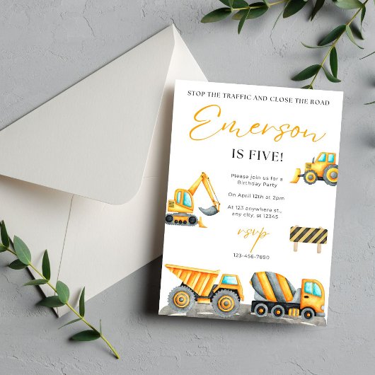 Carte De Remerciements Fête d'anniversaire de construction