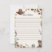 Carte De Remerciements Fête d'anniversaire de cow-boy de l'Ouest sauvage (Devant)