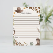 Carte De Remerciements Fête d'anniversaire de cow-boy de l'Ouest sauvage (Debout devant)