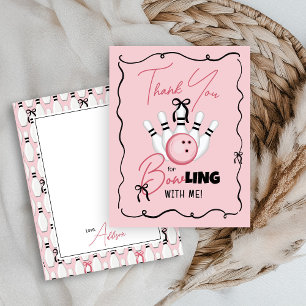 Carte De Remerciements Fête d'anniversaire de fille arcs rose dessinés à 