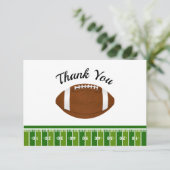 Carte De Remerciements Fête d'anniversaire de garçon de football (Debout devant)