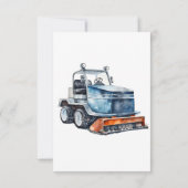 Carte De Remerciements Fête d'anniversaire de hockey sur glace (Dos)