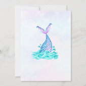 Carte De Remerciements Fête d'anniversaire de la fille Mermaid (Dos)