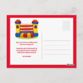 Carte de remerciements fête d'anniversaire de la m (Dos)