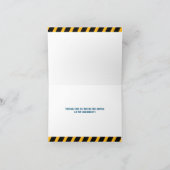 Carte De Remerciements Fête d'anniversaire de la police de l'enfant (Intérieur)