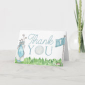 Carte De Remerciements Fête d'anniversaire de Par-Tee Blue Golf (Devant)