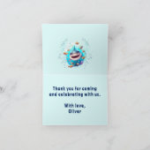 Carte De Remerciements Fête d'anniversaire de premier an de Baby Shark Bo (Intérieur)