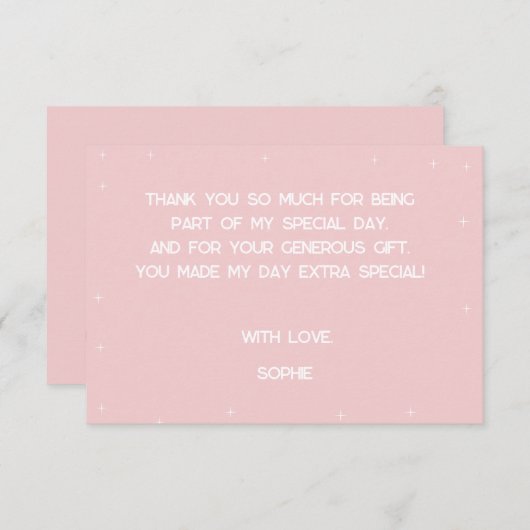 Carte De Remerciements Fête d'anniversaire de roller retro (Devant / Derrière)