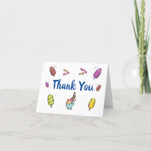 Carte De Remerciements Fête d'anniversaire d'enfants Amusant Mignon