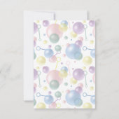 Carte De Remerciements Fête d'anniversaire d'enfants aux bulles colorées (Dos)