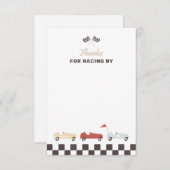 Carte De Remerciements Fête d'anniversaire des 2 ans de garçon de course  (Devant / Derrière)