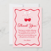 Carte De Remerciements Fête d'anniversaire des cerisiers (Devant)