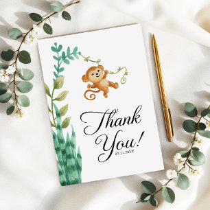 Carte De Remerciements Fête d'anniversaire des garçons Safari Jungle