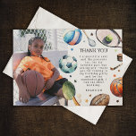 Carte De Remerciements Fête d'anniversaire des sports pour enfants modern<br><div class="desc">Les fêtes d’anniversaire thématiques sont de plus en plus populaires chez les parents et les enfants, mais une nouvelle tendance se dessine : le sport. Ces cartes de remerciement pour la fête d'anniversaire à thème sportif, avec des images d'aquarelle modernes et ludiques de balles de sport, y compris le tennis,...</div>
