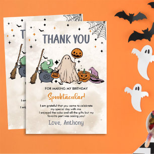 Carte De Remerciements Fête d'anniversaire d'Halloween