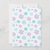 Carte De Remerciements Fête d'anniversaire d'hiver aux flocons de neige v (Dos)