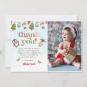 Carte De Remerciements Fête d'anniversaire d'hiver Photo (Devant)