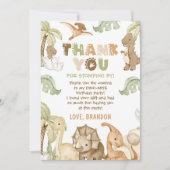 Carte De Remerciements Fête d'anniversaire Dinosaur One-A-Saurus 1 an (Devant)