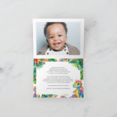 Carte De Remerciements Fête d'anniversaire dinosaure garçon Photo personn (Intérieur)