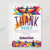 Carte De Remerciements Fête d'anniversaire Disco (Devant)