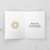 Carte De Remerciements Fête d'anniversaire Donut (Intérieur)