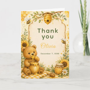 Carte De Remerciements Fête d'anniversaire douce comme du miel