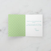 Carte De Remerciements Fête d'anniversaire drôle bleu vert amusant chien  (Intérieur)