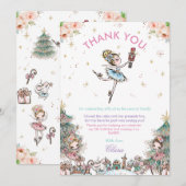 Carte De Remerciements Fête d'anniversaire du Ballet de Noël des Nutcrack (Devant / Derrière)