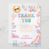 Carte De Remerciements Fête d'anniversaire éditable de glissade d'eau est (Devant)