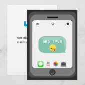 Carte De Remerciements Fête d'anniversaire Emoji (Devant / Derrière)