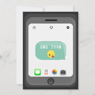 Carte De Remerciements Fête d'anniversaire Emoji