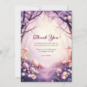 Carte De Remerciements Fête d'anniversaire fille champignon oeuf de Pâque (Devant)