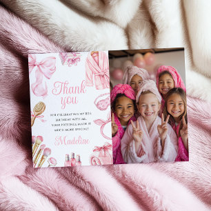 Carte De Remerciements Fête d'anniversaire fille Spa Rose 