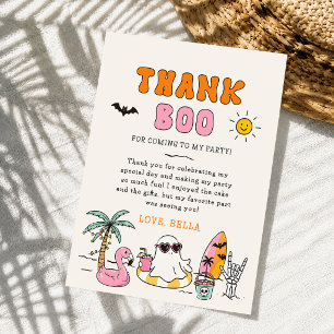 Carte De Remerciements Fête d'anniversaire Halloween Piscine Été