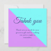 Carte De Remerciements Fête d'anniversaire jumelle dans l'espace (Devant)