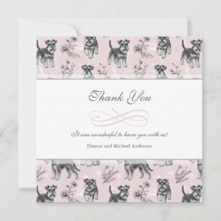 Carte De Remerciements Fête d'anniversaire pour amateur de Schnauzer vint