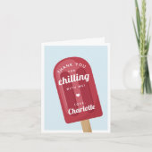 Carte De Remerciements Fête d'anniversaire pour enfants avec glaces Popsi (Devant)