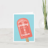 Carte De Remerciements Fête d'anniversaire pour enfants avec Popsicle d'é (Devant)