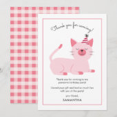 Carte De Remerciements Fête d'anniversaire pour enfants avec thème de cha (Devant / Derrière)