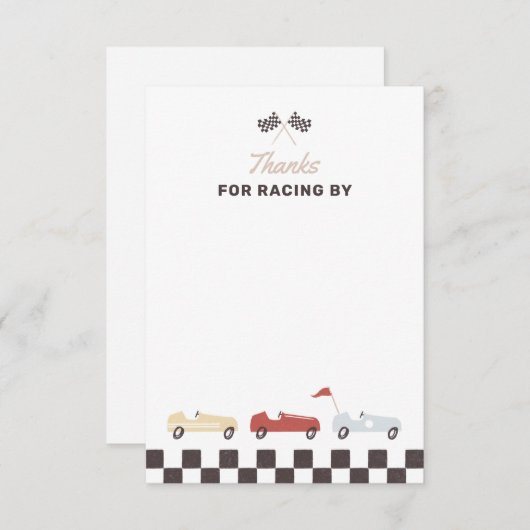 Carte De Remerciements Fête d'anniversaire pour garçon de 2 ans avec deux (Devant / Derrière)