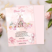 Carte De Remerciements Fête d'anniversaire Pyjama et Popcorn Rose Sommeil