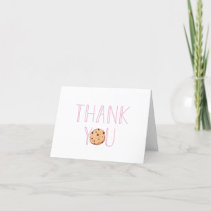 Carte De Remerciements Fête d'anniversaire rose Lait et Cookies