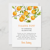 Carte De Remerciements Fête d'anniversaire Rustique Little Cutie (Devant)