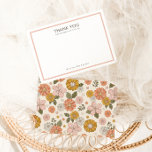 Carte De Remerciements Fête d'anniversaire super Boho Floral<br><div class="desc">Merci à vos amis et à ceux qui vous sont chers d'avoir assisté à la fête d'anniversaire de votre petite fille pour le boho super avec ce carte de remerciements plat élégant et moderne-vintage.</div>