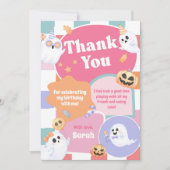 Carte De Remerciements Fête d'anniversaire Super d'Halloween (Devant)